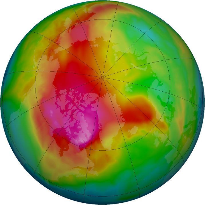 Arctic ozone map for 26 January 2015